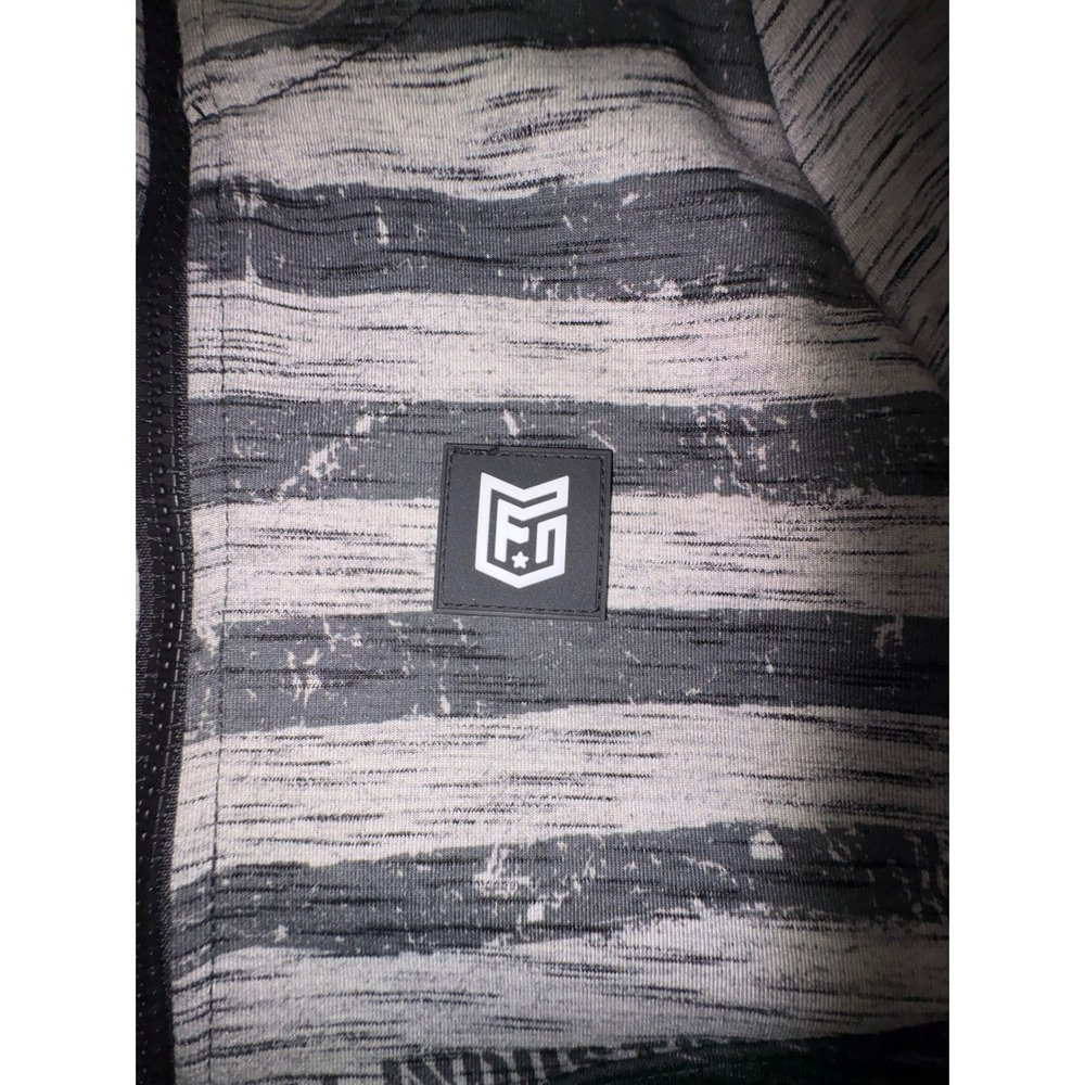 Freedom Industries Mens Space Dye Full Zip Hoodie American Flag Grey Neon Small - Picture 2 of 7